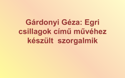 Egri csillagok szentimrés feldolgozásban